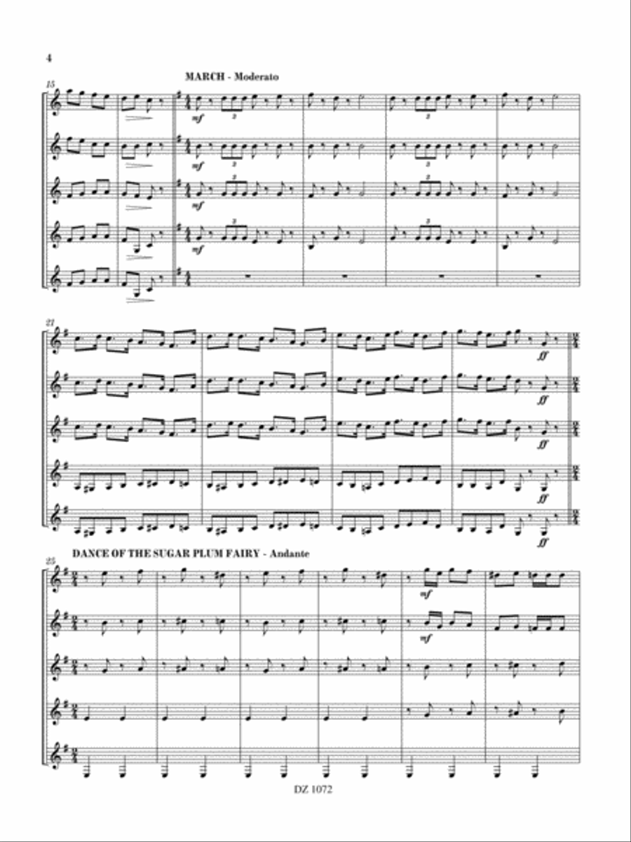 Instant Nutcracker Suite Guitar Ensemble scores gallery preview page 4