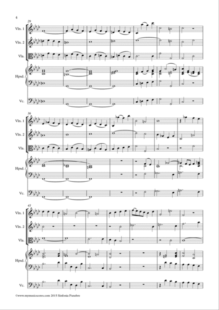 Locotelli Sinfonia Funebre for String Orchestra Full Orchestra scores gallery preview page 5