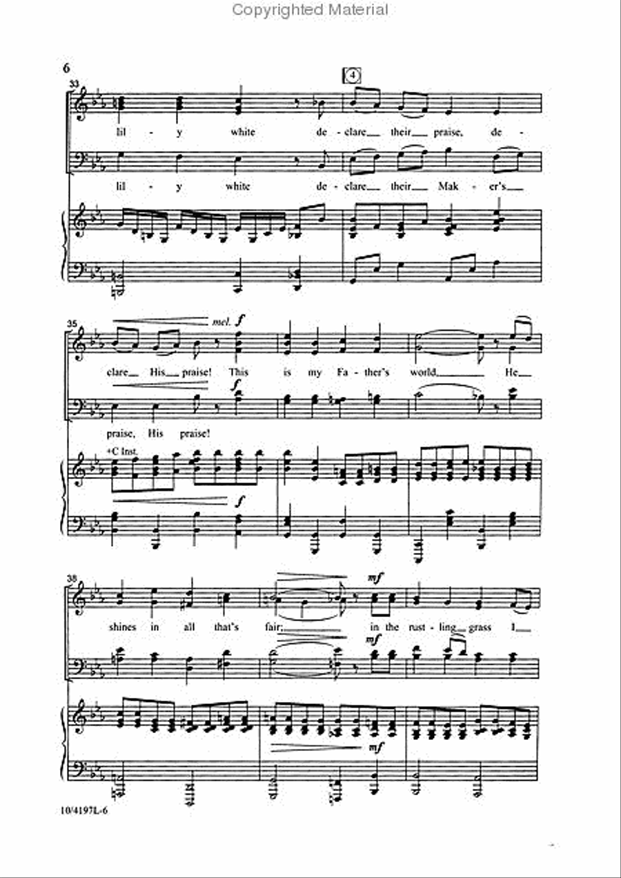 This Is My Father's World 4-Part scores gallery preview page 3