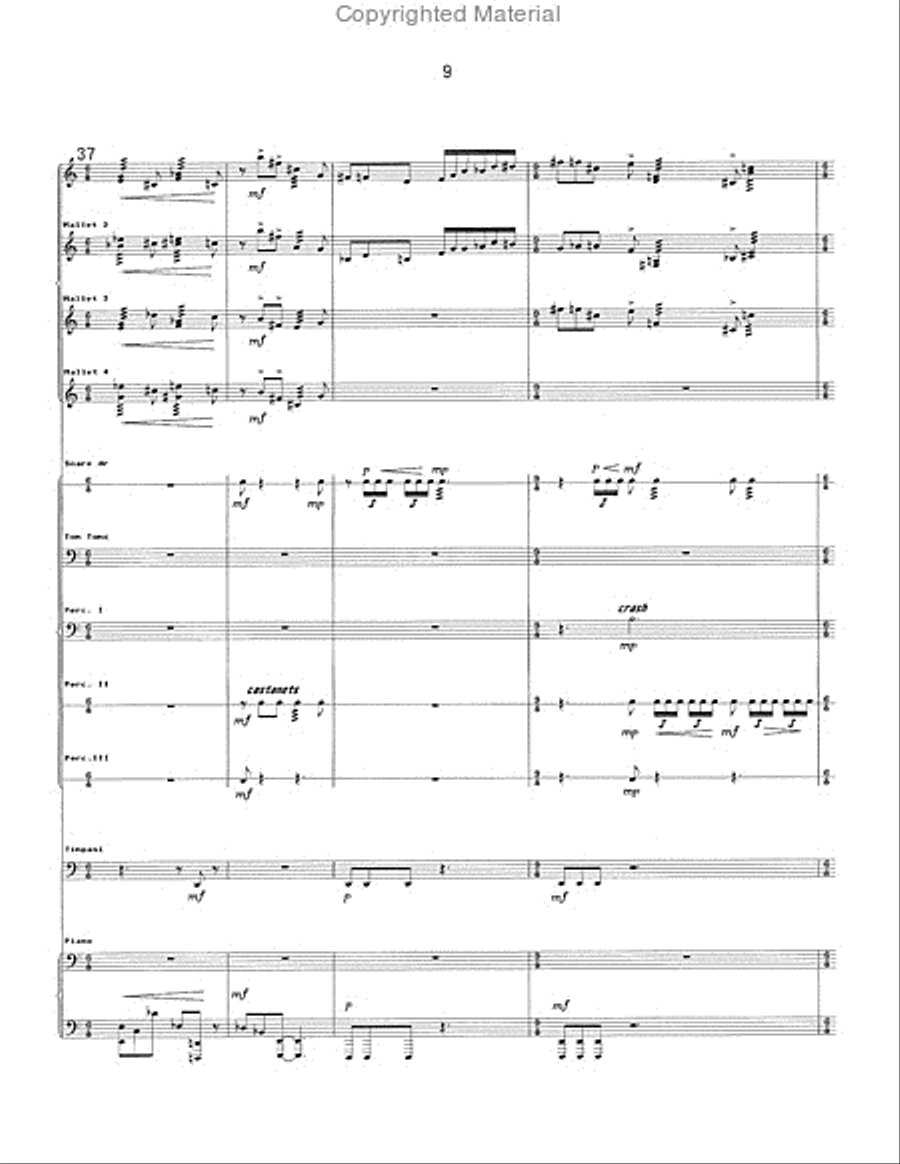 Dance Music Percussion Ensemble scores gallery preview page 10