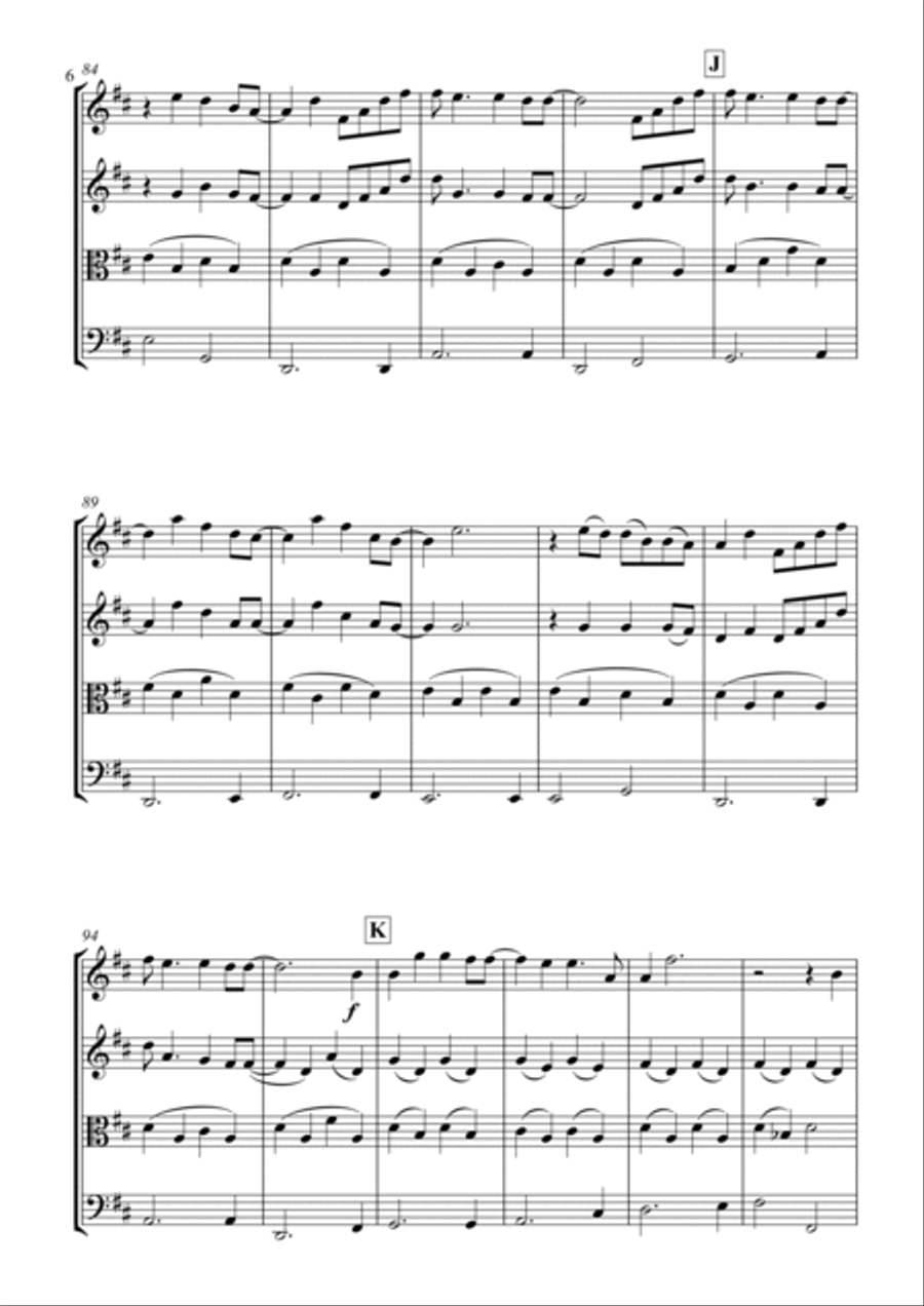 Slipping Through My Fingers String Quartet scores gallery preview page 6