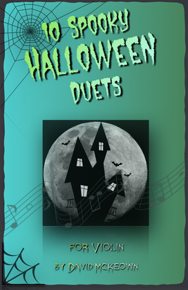 Book cover for 10 Spooky Halloween Duets for Violin