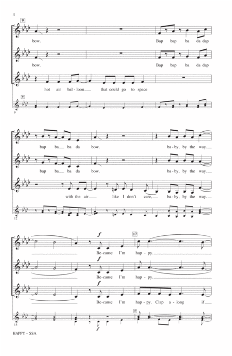 Happy (arr. Deke Sharon) Happy (arr. Deke Sharon) SSA scores gallery preview page 2