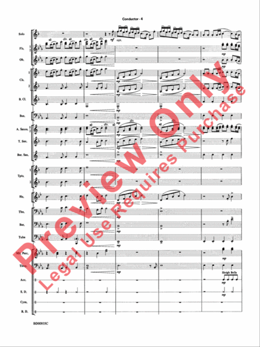 Christmas Concerto Concert Band scores gallery preview page 7