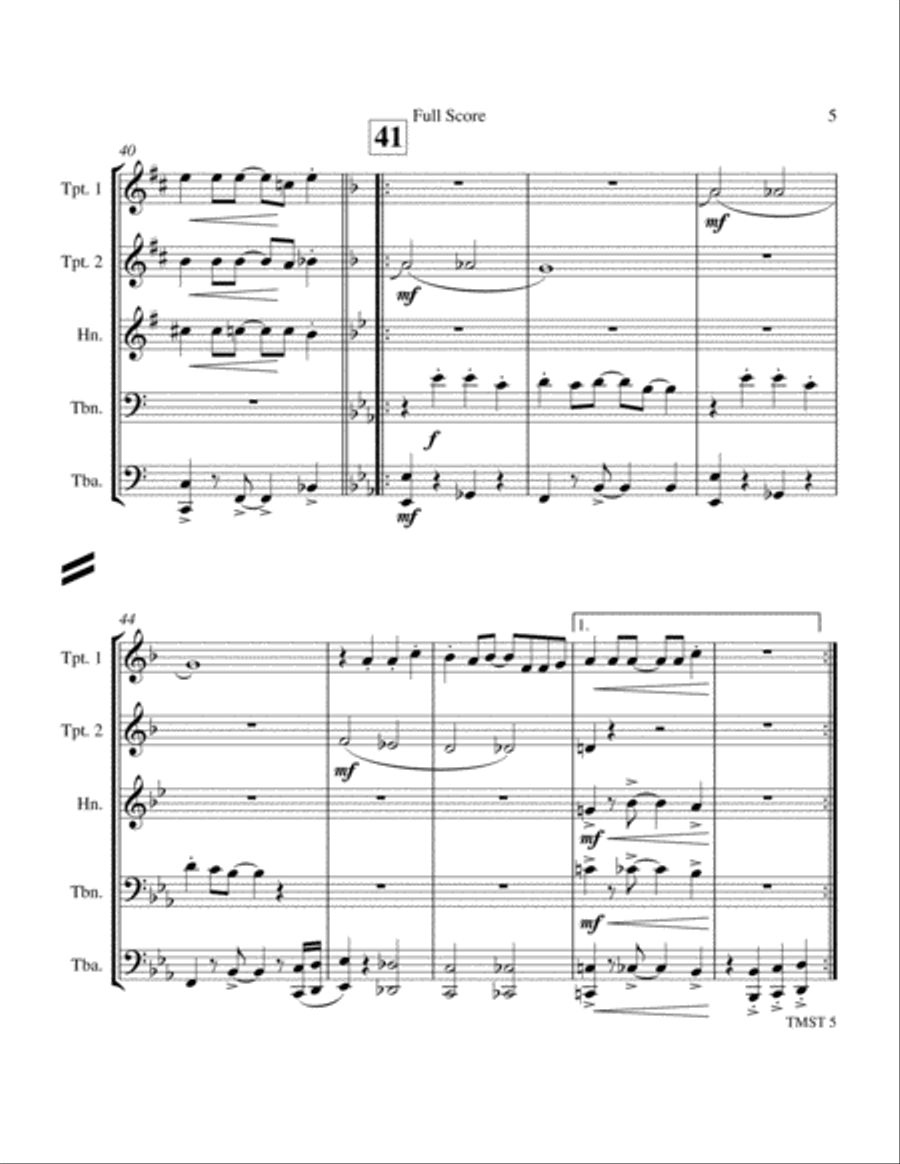 The Muppet Show Theme Brass Ensemble scores gallery preview page 5