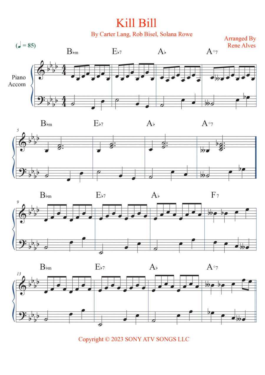 Kill Bill Woodwind Duet scores gallery preview page 1
