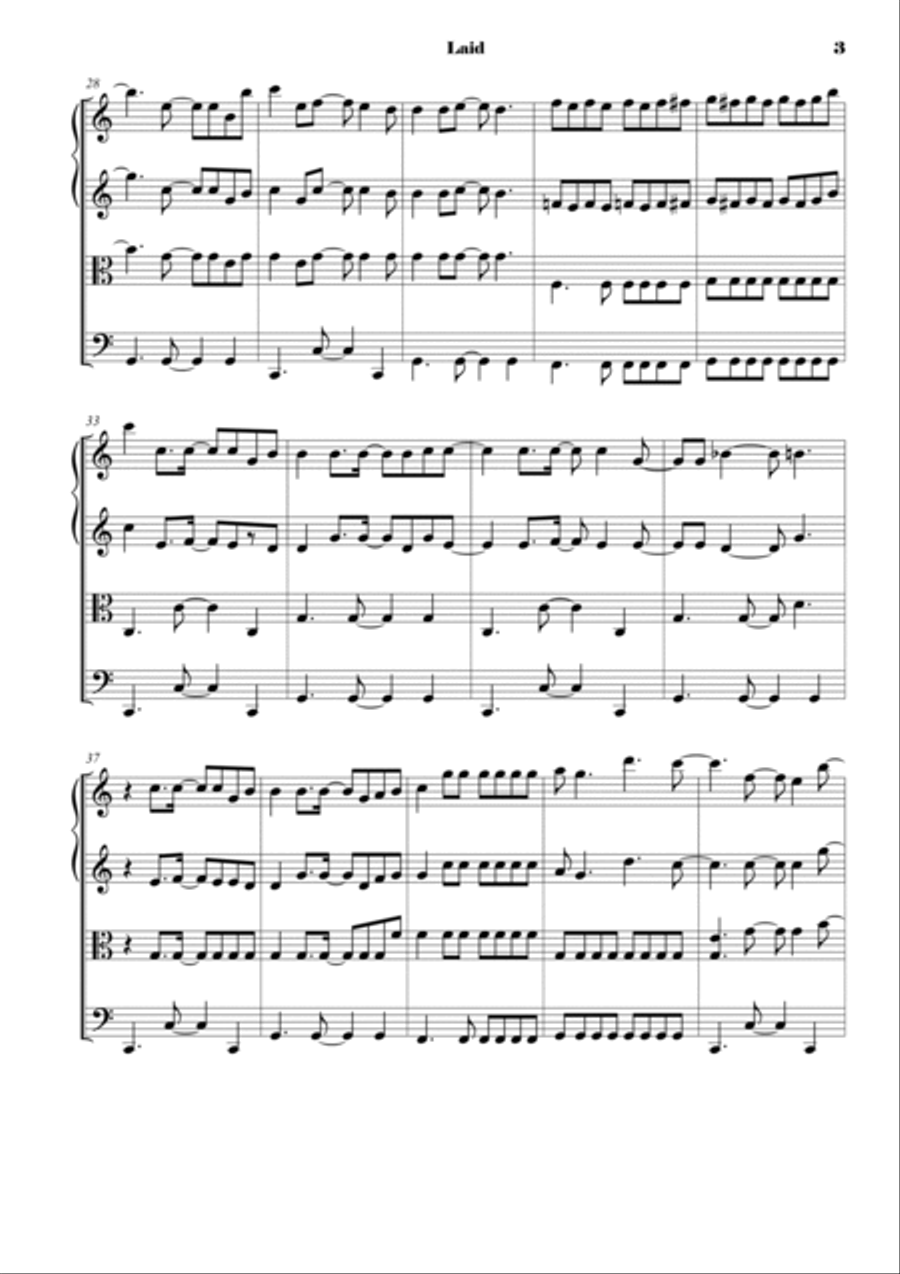 Laid String Quartet scores gallery preview page 3