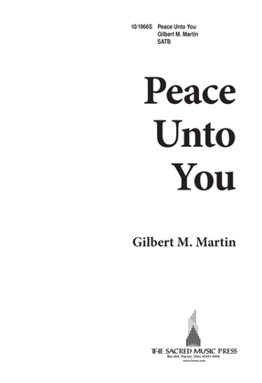 Book cover for Peace Unto You