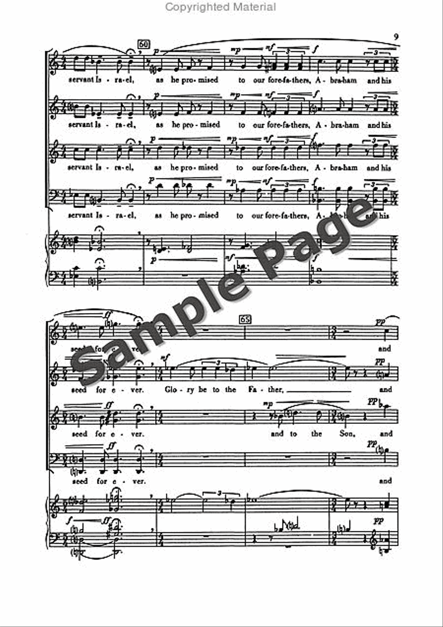 Magnificat and Nunc Dimittis 4-Part scores gallery preview page 12