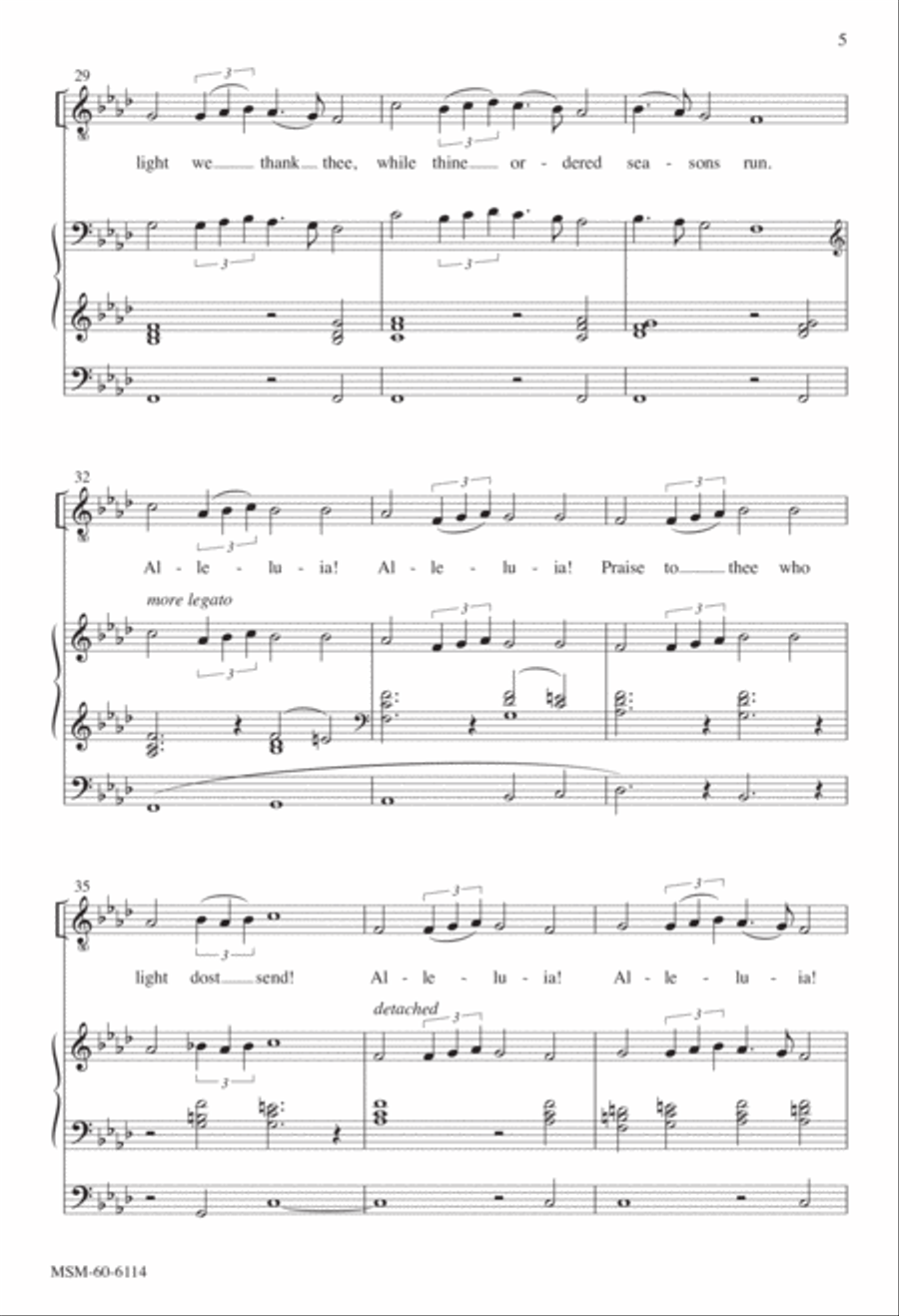 Thy Strong Word Did Cleave the Darkness 4-Part scores gallery preview page 5