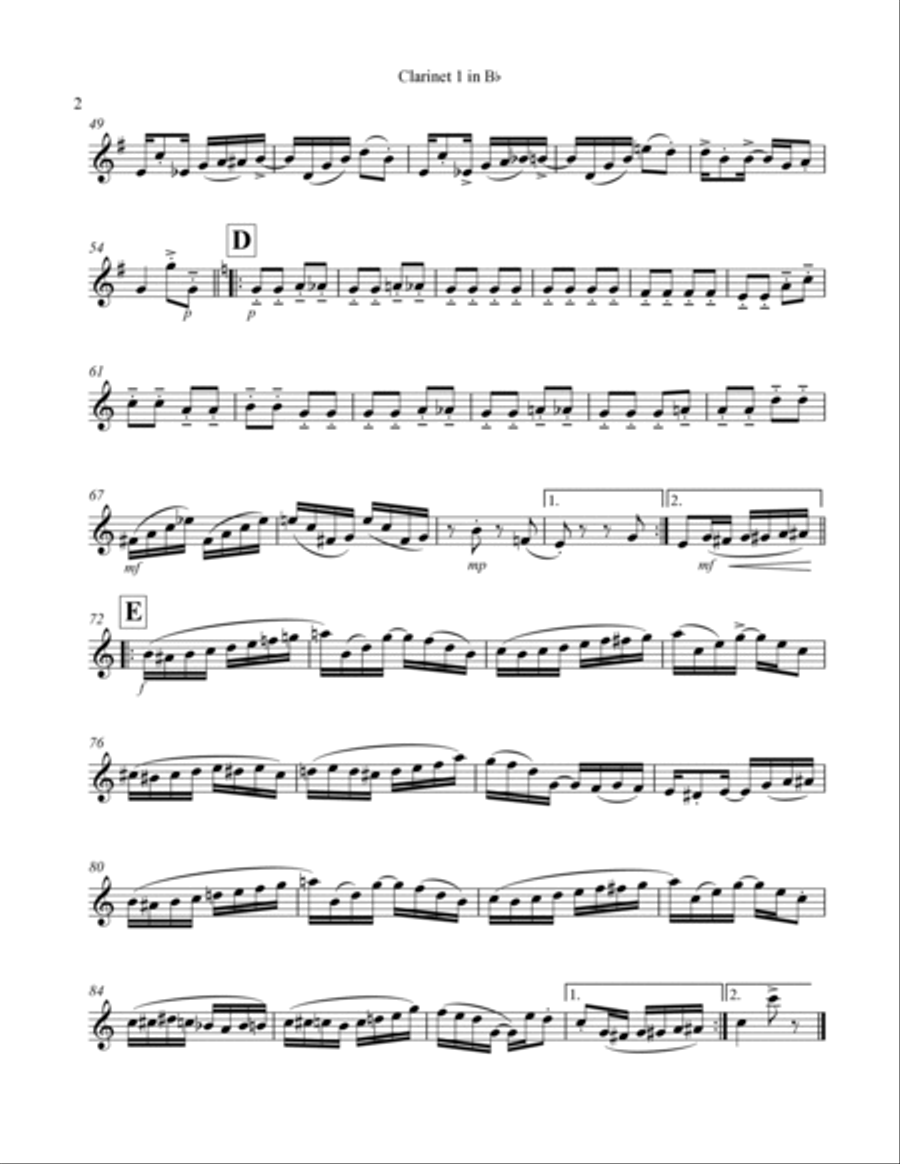 Joplin - “Paragon Rag” (for Clarinet Quartet) Clarinet Quartet scores gallery preview page 6