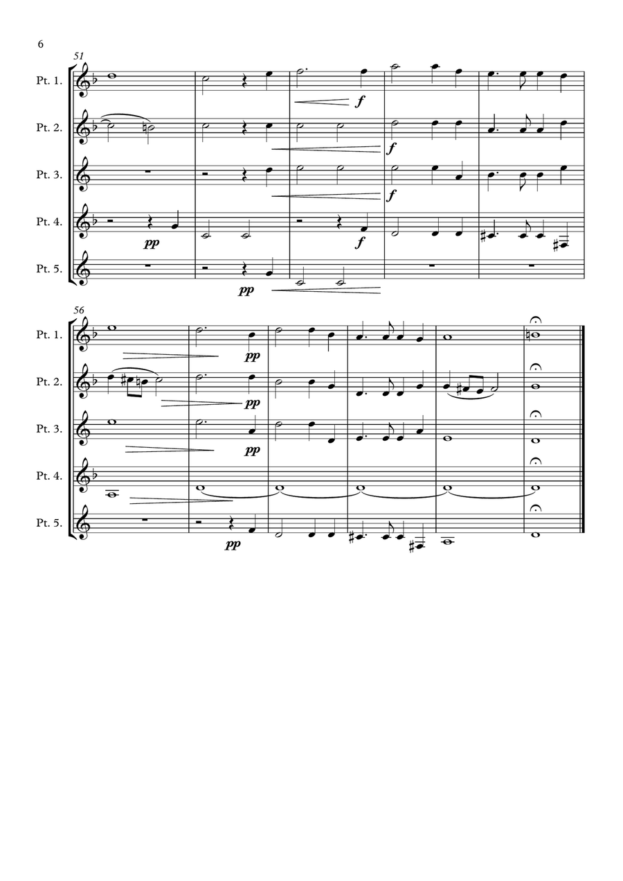 Monteverdi - The Fourth Book of Madrigals - 03. Cor mio non mori? E mori Brass Ensemble scores gallery preview page 6