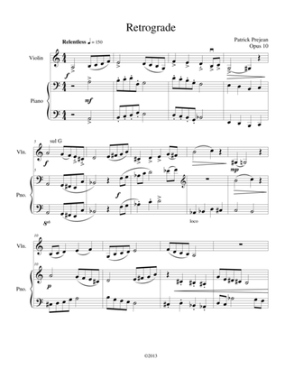 Retrograde for Violin and Piano