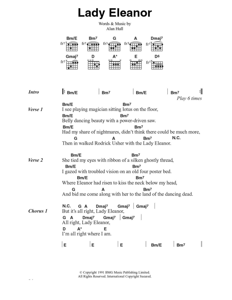 Lady Eleanor Acoustic Guitar scores gallery preview page 1