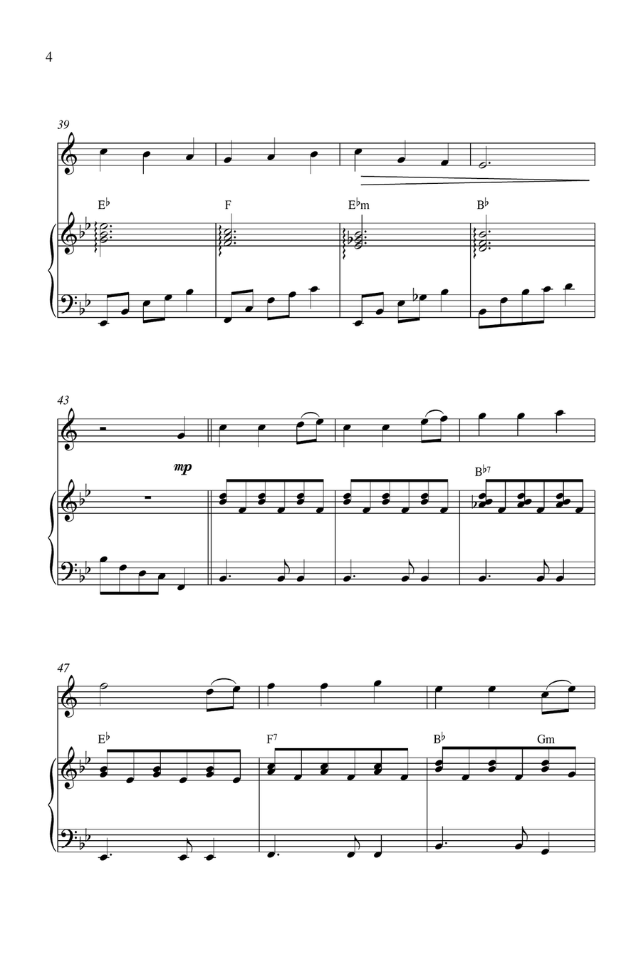Christmas Medley (for Bb trumpet solo and piano accompaniment) Christmas Medley (for Bb trumpet solo and piano accompaniment) B-Flat Trumpet scores gallery preview page 4