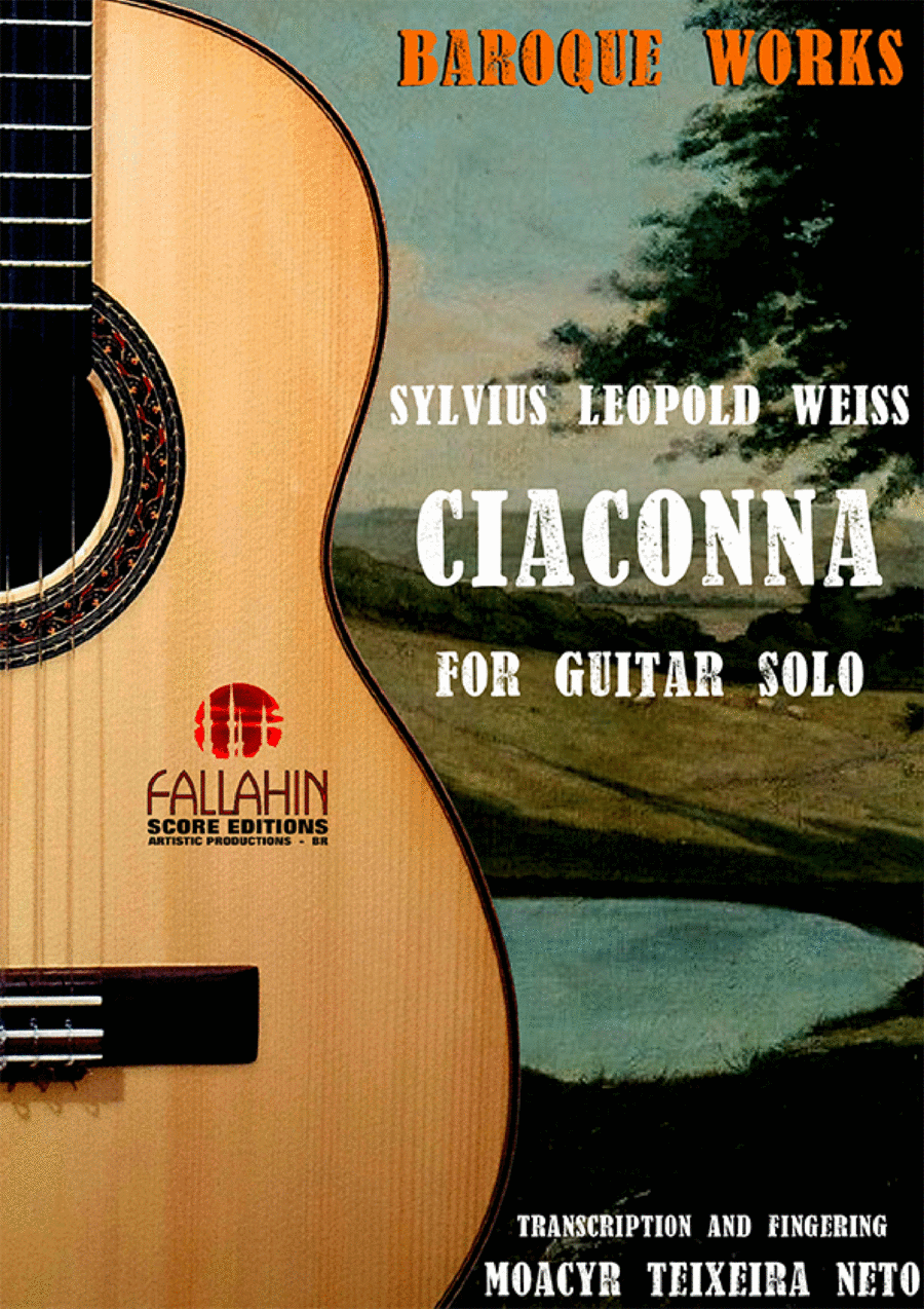 CIACONNA - SYLVIUS LEOPOLD WEISS - FOR GUITAR SOLO Acoustic Guitar scores gallery preview page 1