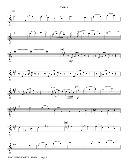 Sing and Rejoice - Violin 1