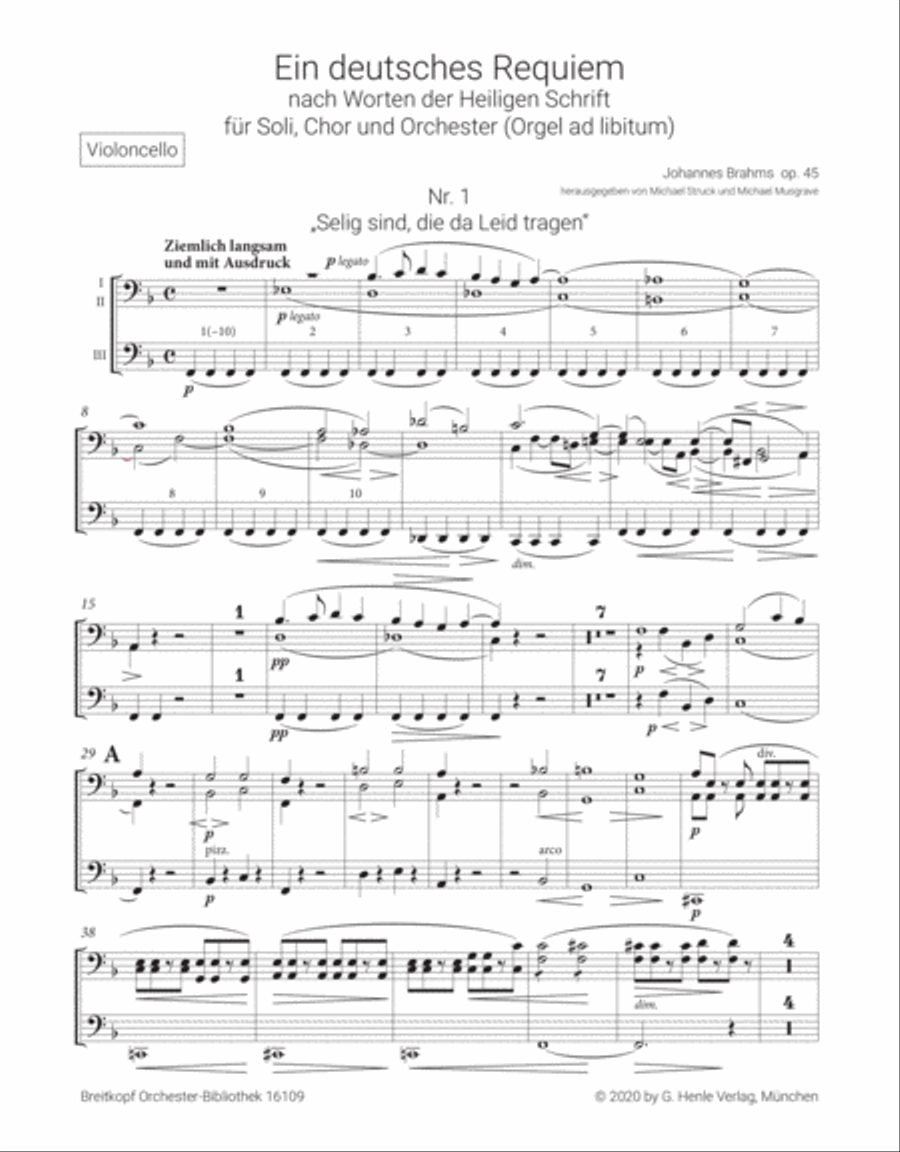A German Requiem Op. 45 4-Part scores gallery preview page 2