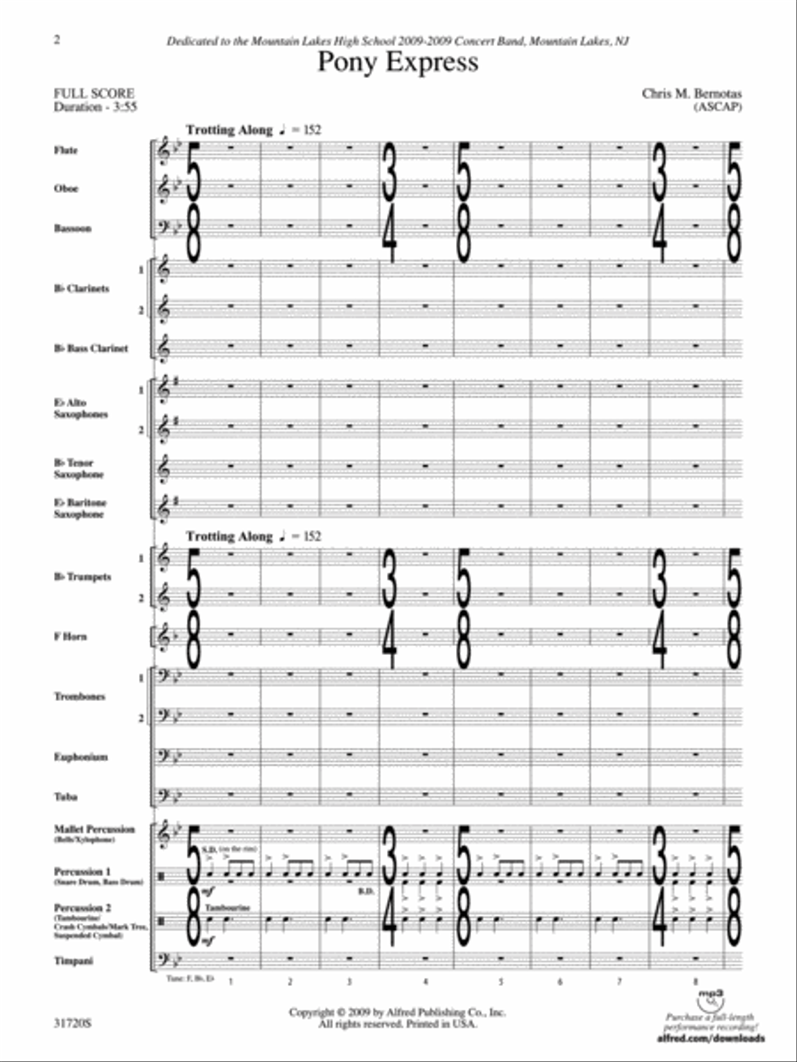 Pony Express Concert Band scores gallery preview page 2