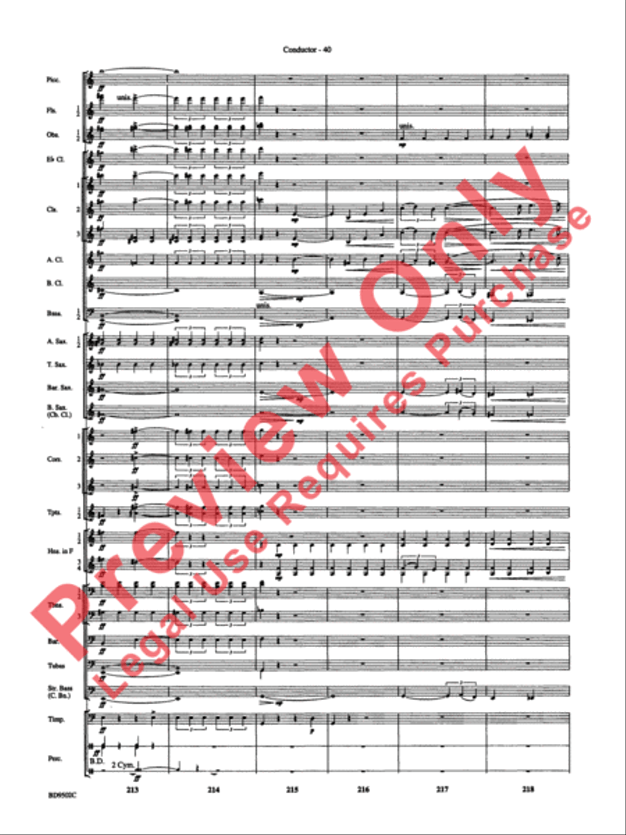 Symphony No. 3 for Band Concert Band scores gallery preview page 43