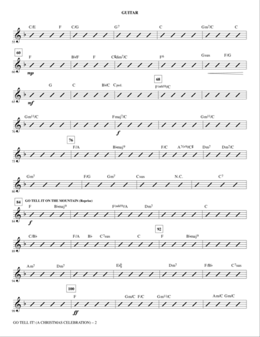 Go Tell It! - Guitar Choir scores gallery preview page 2
