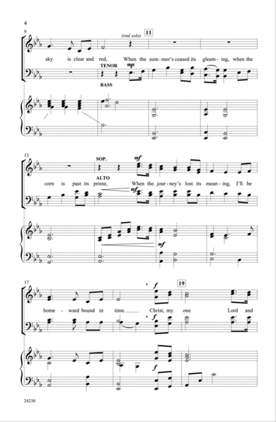 When I Return (Homeward Bound) 4-Part scores gallery preview page 3