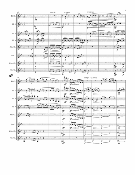 Automne for Clarinet Choir (Score) image number null