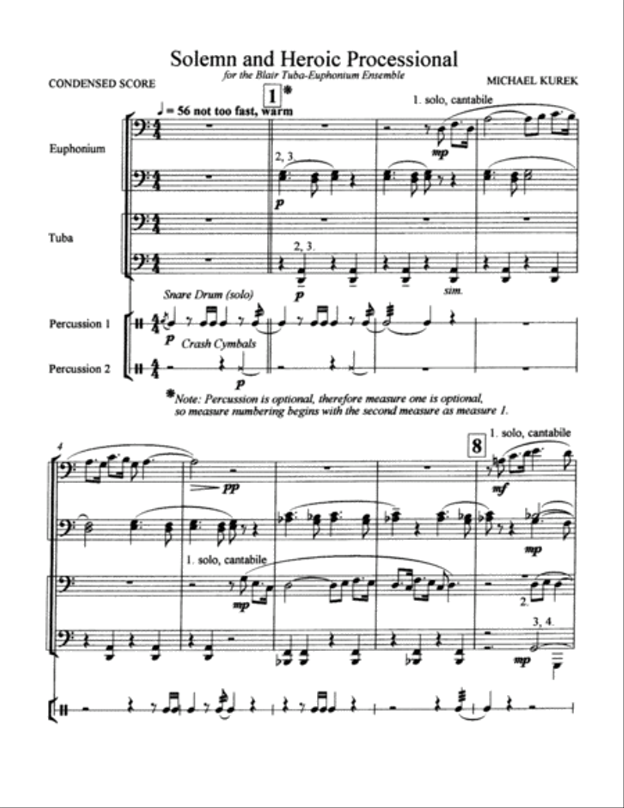 Solemn and Heroic Processional Tuba scores gallery preview page 4