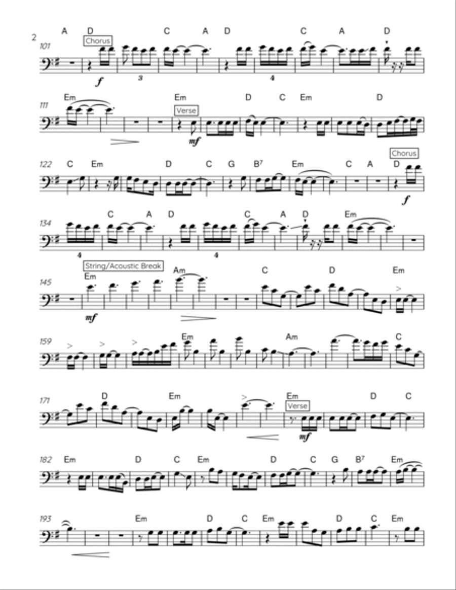 Nothing Else Matters Cello Solo scores gallery preview page 2