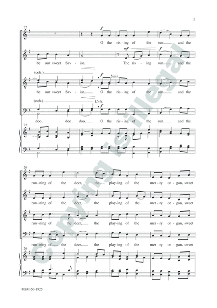 The Holly and the Ivy Divisi scores gallery preview page 5