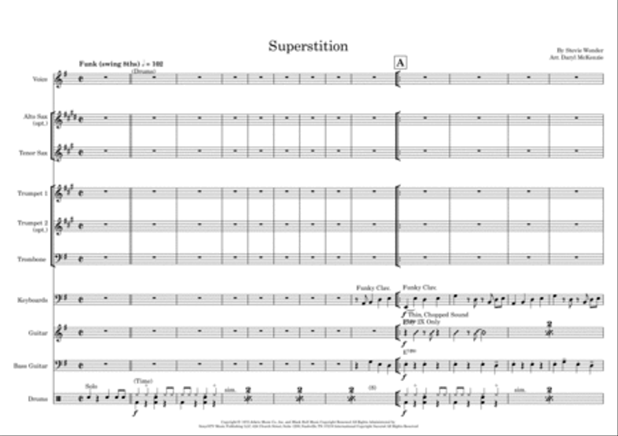 Superstition Trombone scores gallery preview page 1