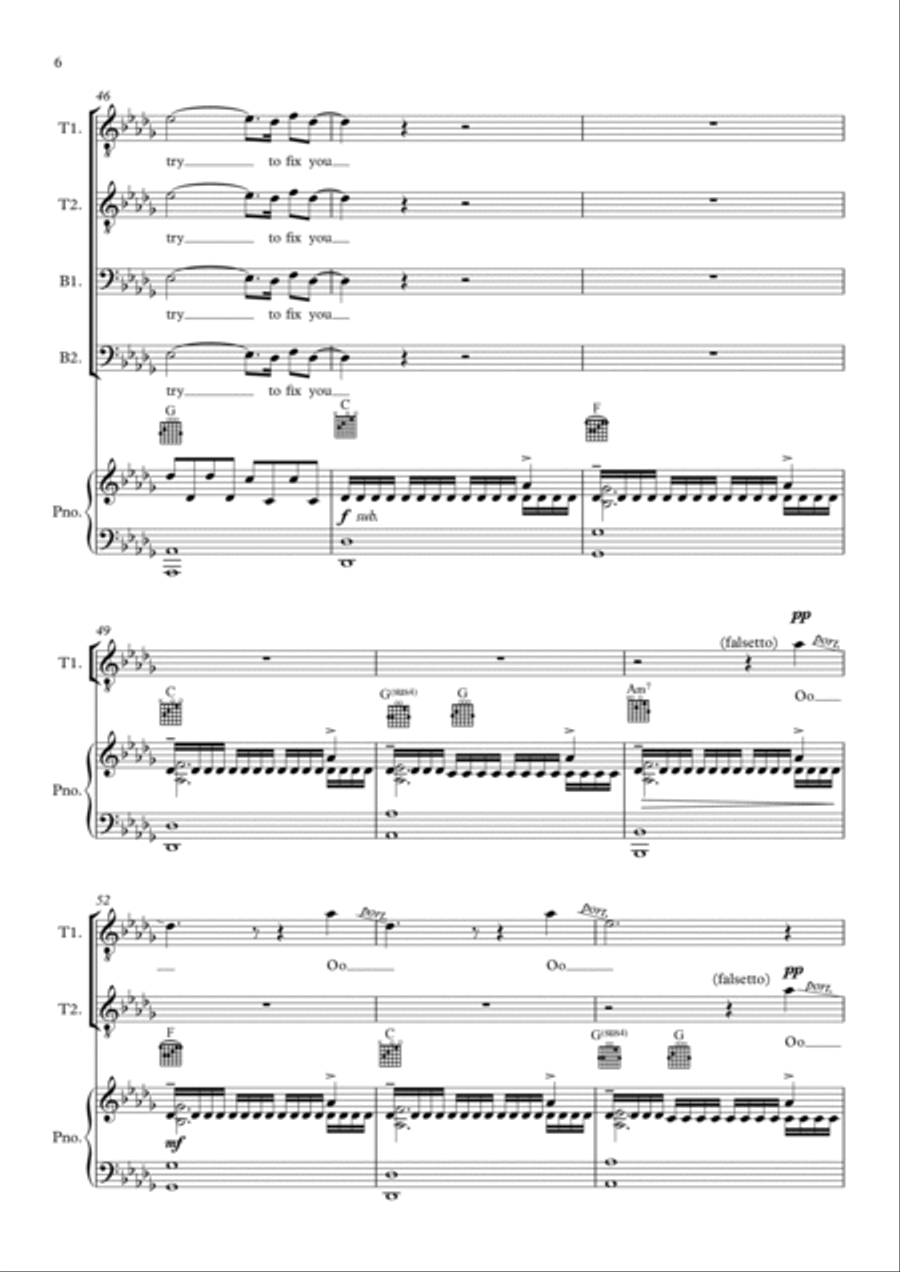 Fix You TTBB scores gallery preview page 6