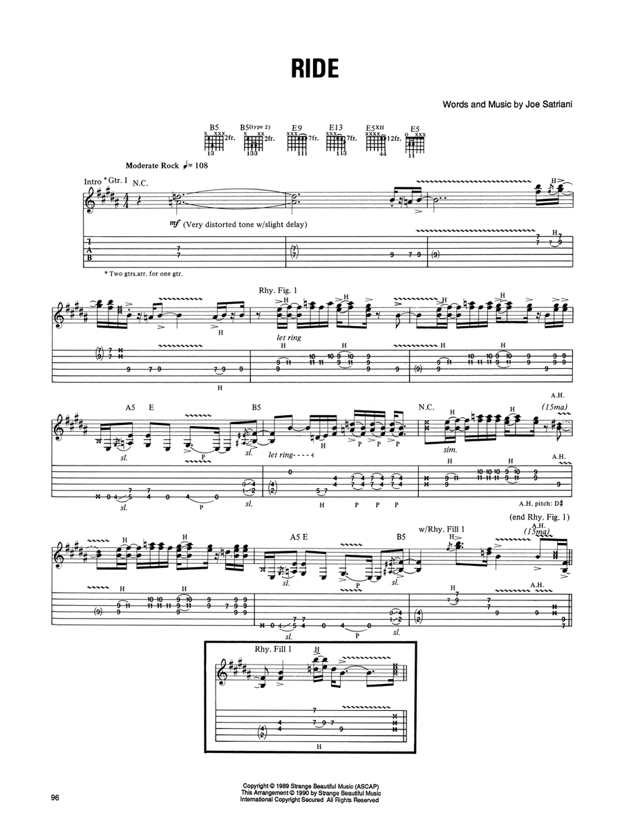 Ride Acoustic Guitar scores gallery preview page 1
