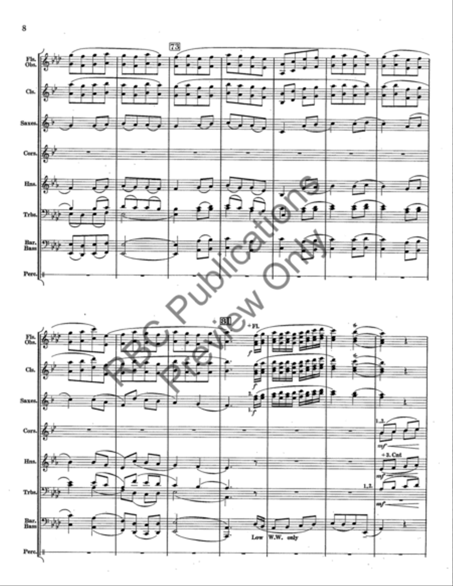 Song From Early America (Score) Concert Band scores gallery preview page 9