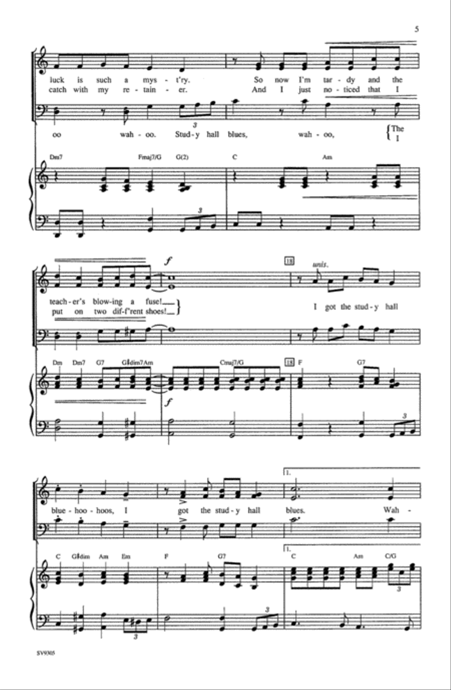 Study Hall Blues Study Hall Blues Choir scores gallery preview page 3