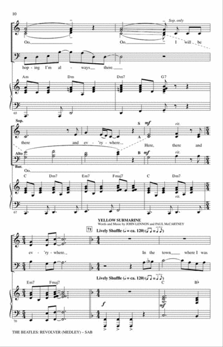 The Beatles: Revolver (Medley) 3-Part scores gallery preview page 6