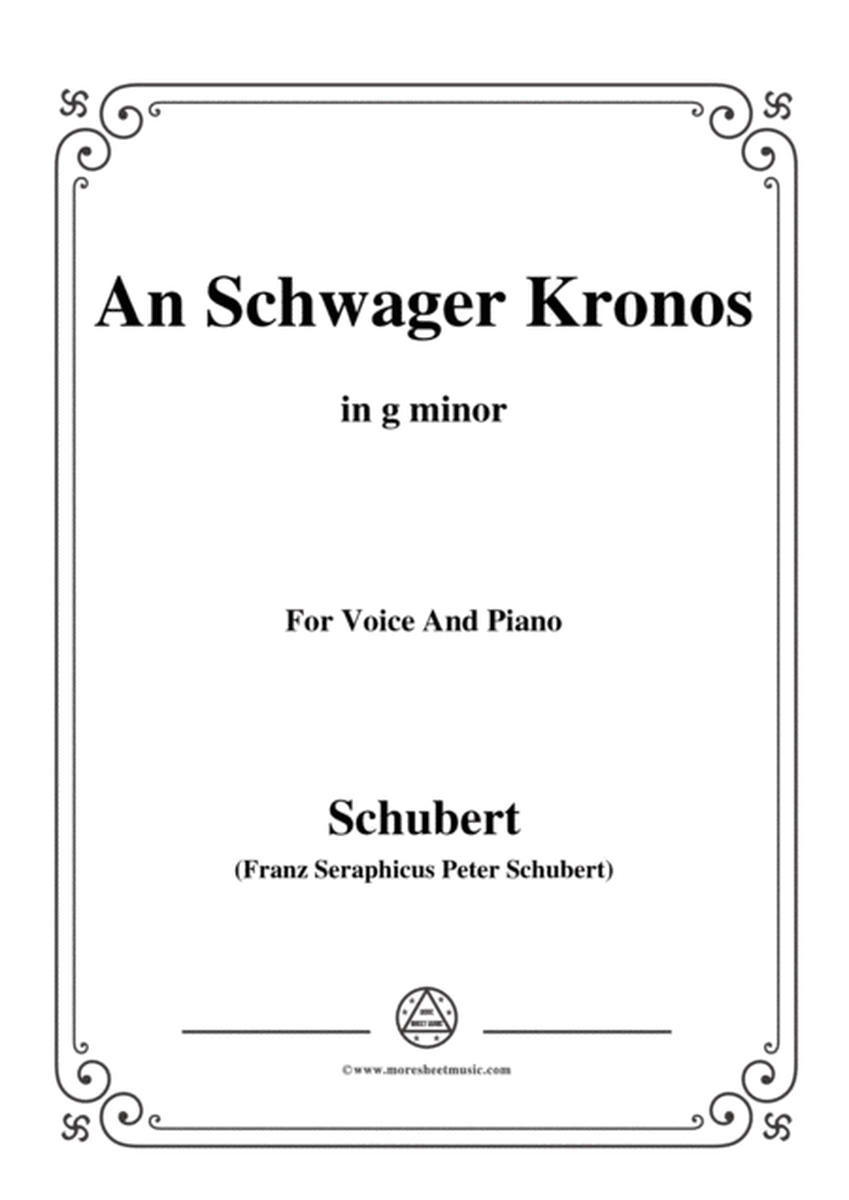 Schubert-An Schwager Kronos,Op.19 No.1,in g minor,for Voice&Piano image number null