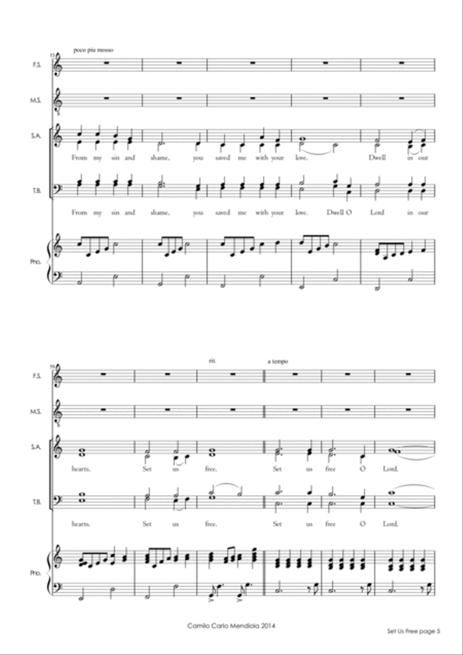 Set Us Free Set Us Free 4-Part scores gallery preview page 5