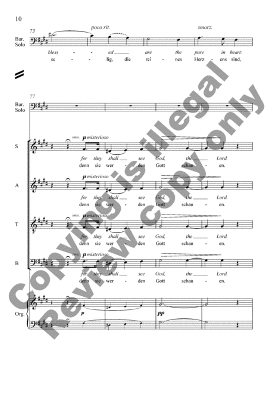 The Beatitudes (Die Seligkeiten) Divisi scores gallery preview page 9