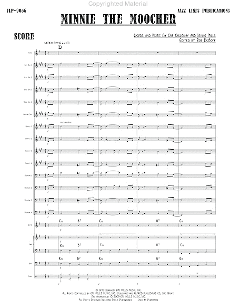 Minnie The Moocher Big Band scores gallery preview page 4