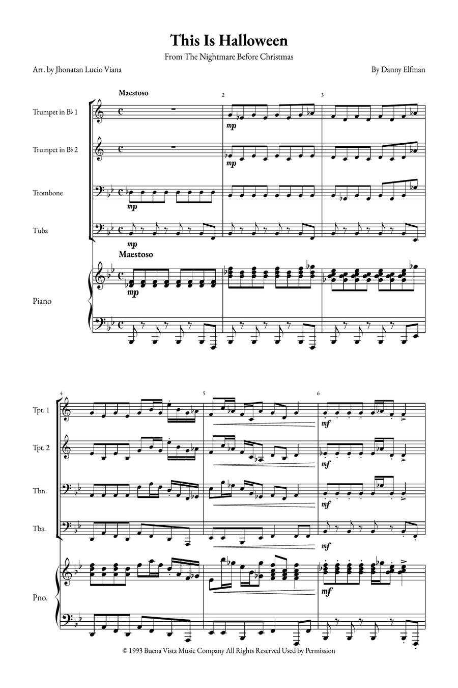 This Is Halloween Small Ensemble scores gallery preview page 1