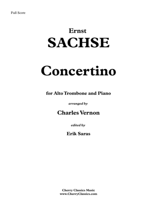 Book cover for Concertino for Alto Trombone and Piano