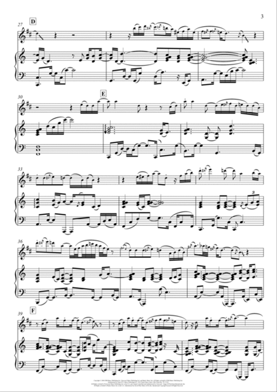 You're Beautiful You're Beautiful Tenor Saxophone scores gallery preview page 3