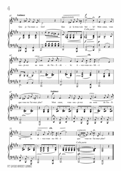 Masse-Souvenirs in E Major,for Voice and Piano image number null