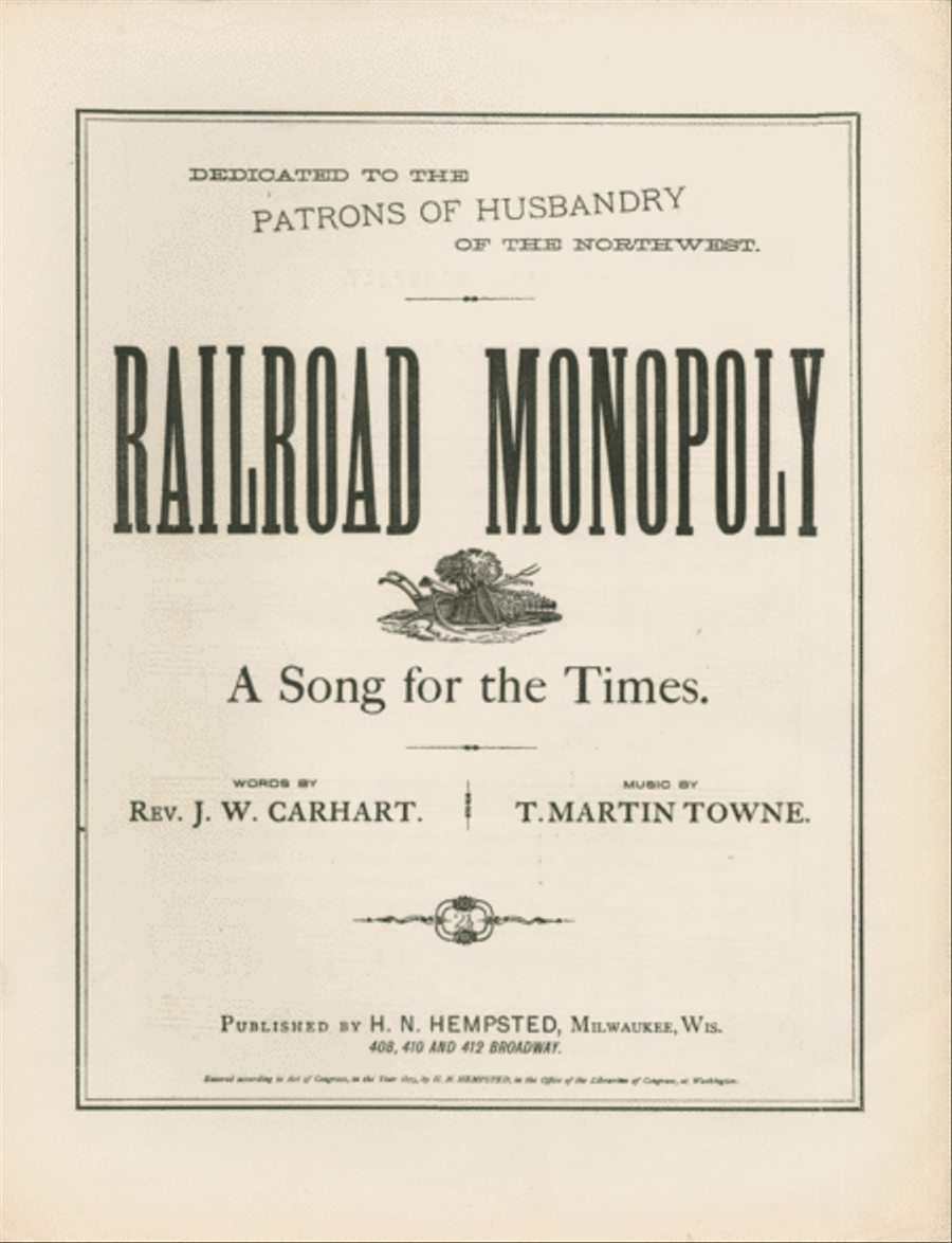 Railroad Monopoly. A Song for the Times Voice scores gallery preview page 1