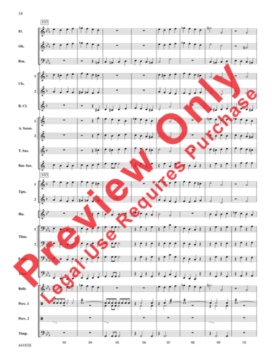 Cobra Dance Concert Band scores gallery preview page 19