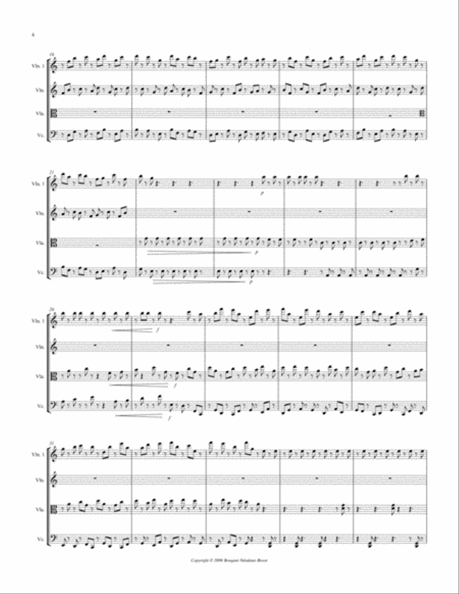 Apologia at Umzimvubu (String quartet) String Quartet scores gallery preview page 4