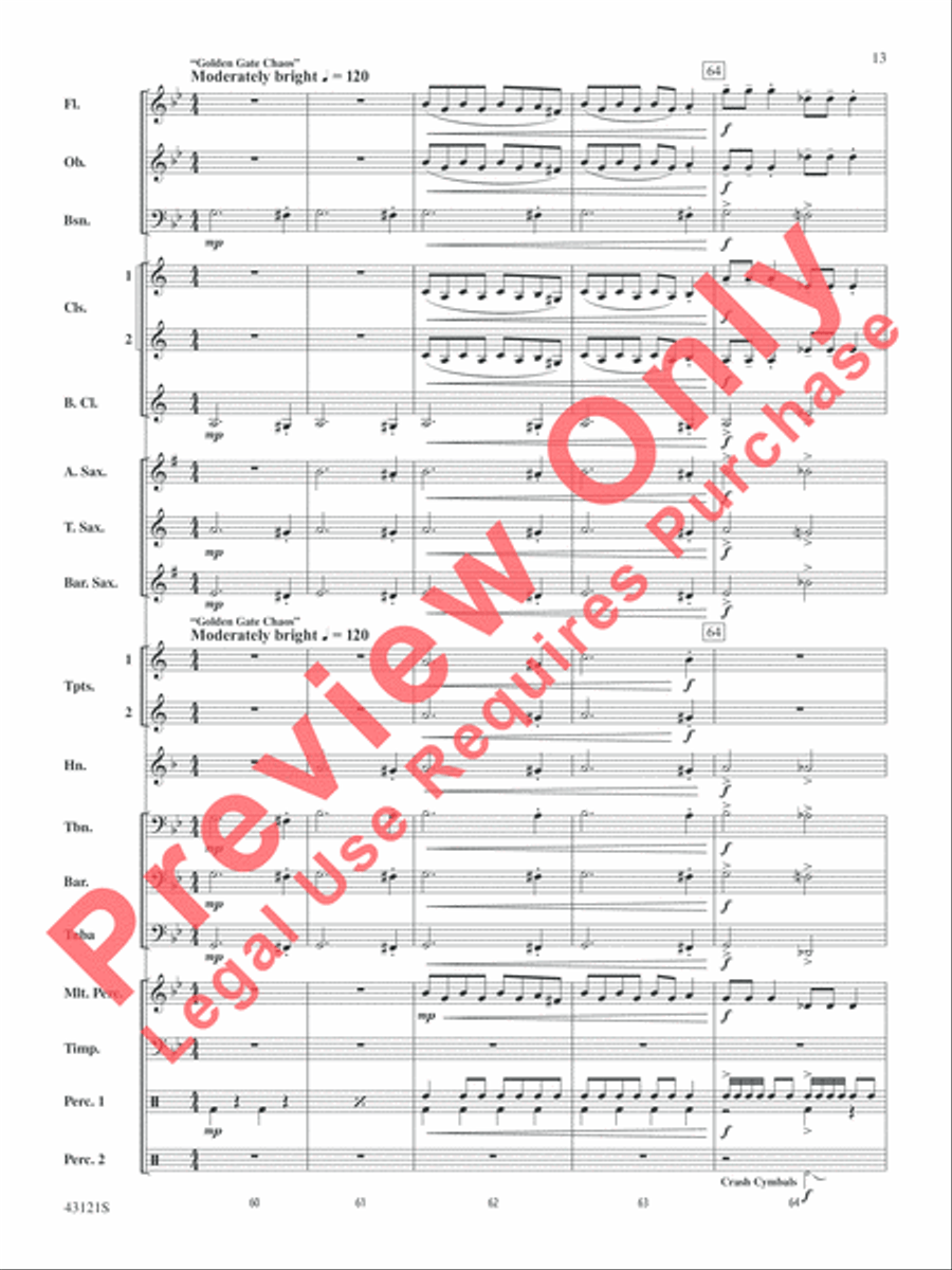 Godzilla, Selections from Concert Band scores gallery preview page 14