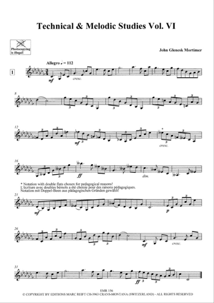 Technical & Melodic Studies Vol. 6 Trumpet scores gallery preview page 3