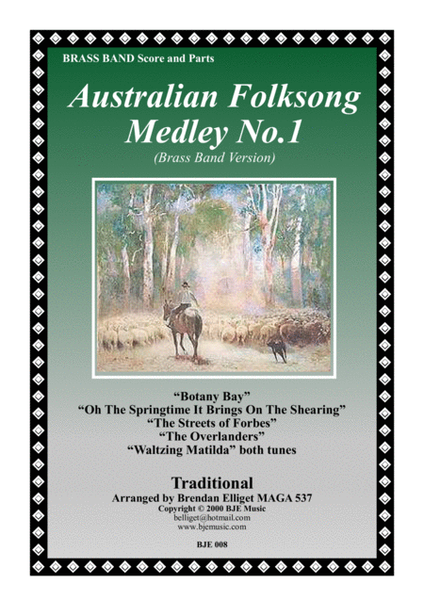 Australian Folksong Medley No. 1 - Brass Band Score and Parts PDF image number null